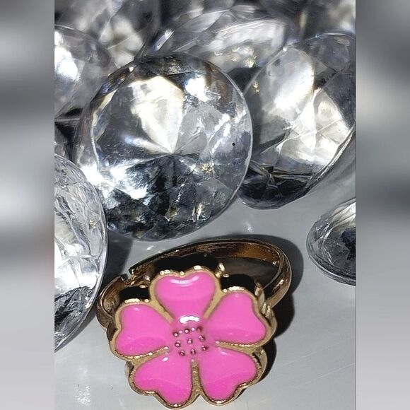 Super cute girls jeweled adjustable ring - Picture 4 of 6
